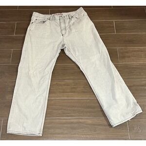 COOGI Men's Australia Jeans Size 42x35 Embroidered Logo Gray Denim Distressed